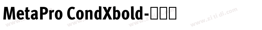 MetaPro CondXbold字体转换